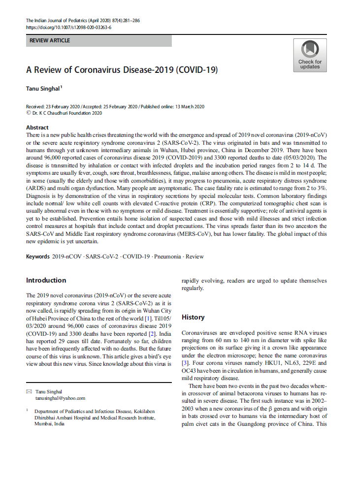 A Review of Coronavirus Disease-2019 (COVID-19)